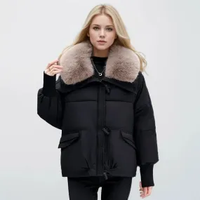 2024 neue lose Damen kurze Jacke Winter Frau Parka Taschen Mantel koreanische Mode weibliche ultraleichte dicke warme Mantel