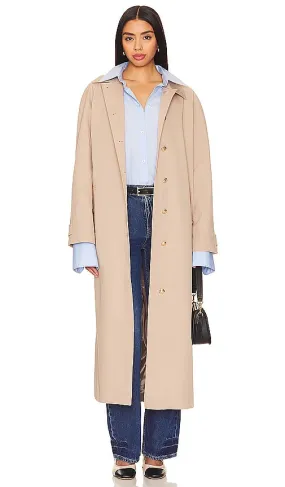 ANINE BING Randy Maxi Trench in Taupe