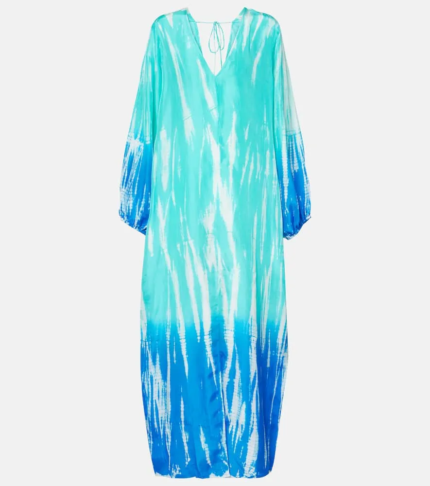 Anna Kosturova Ombr√É¬© silk maxi dress
