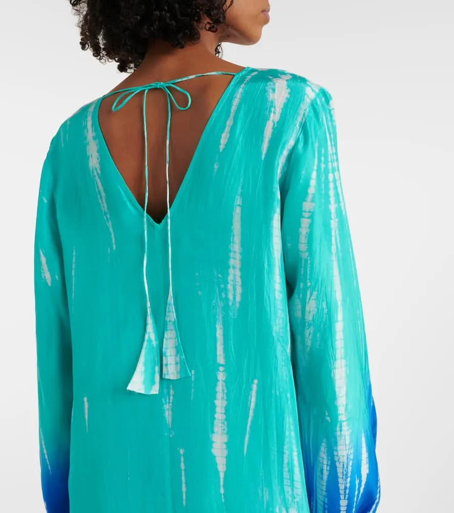 Anna Kosturova Ombr√É¬© silk maxi dress