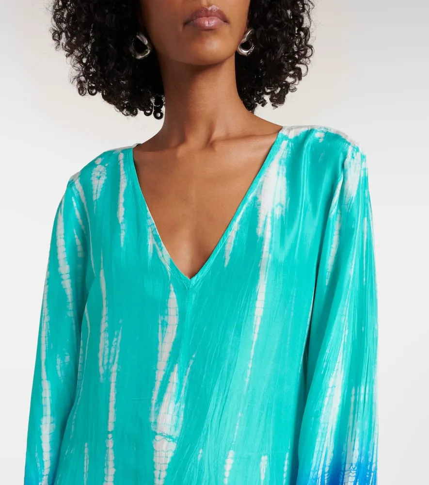Anna Kosturova Ombr√É¬© silk maxi dress