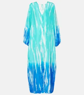 Anna Kosturova Ombr√É¬© silk maxi dress