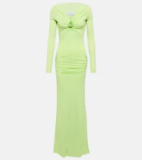 Blumarine Embellished off-shoulder gown