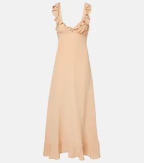 Chloe Ruffled silk cr√É¬™pe de chine maxi dress
