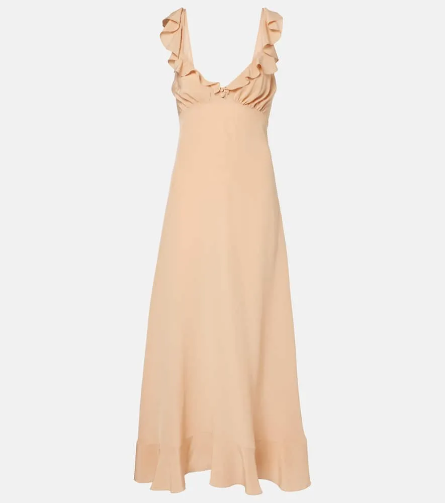 Chloe Ruffled silk cr√É¬™pe de chine maxi dress