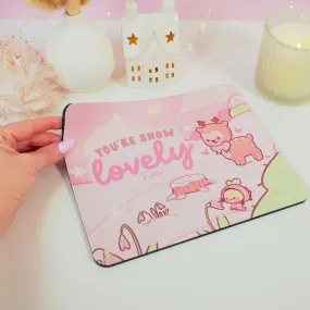 Cinnamon & Bumblebutt You're Snow Lovely Mouse Pad | Kawaii Winter Mouse Pad & Desk Decor