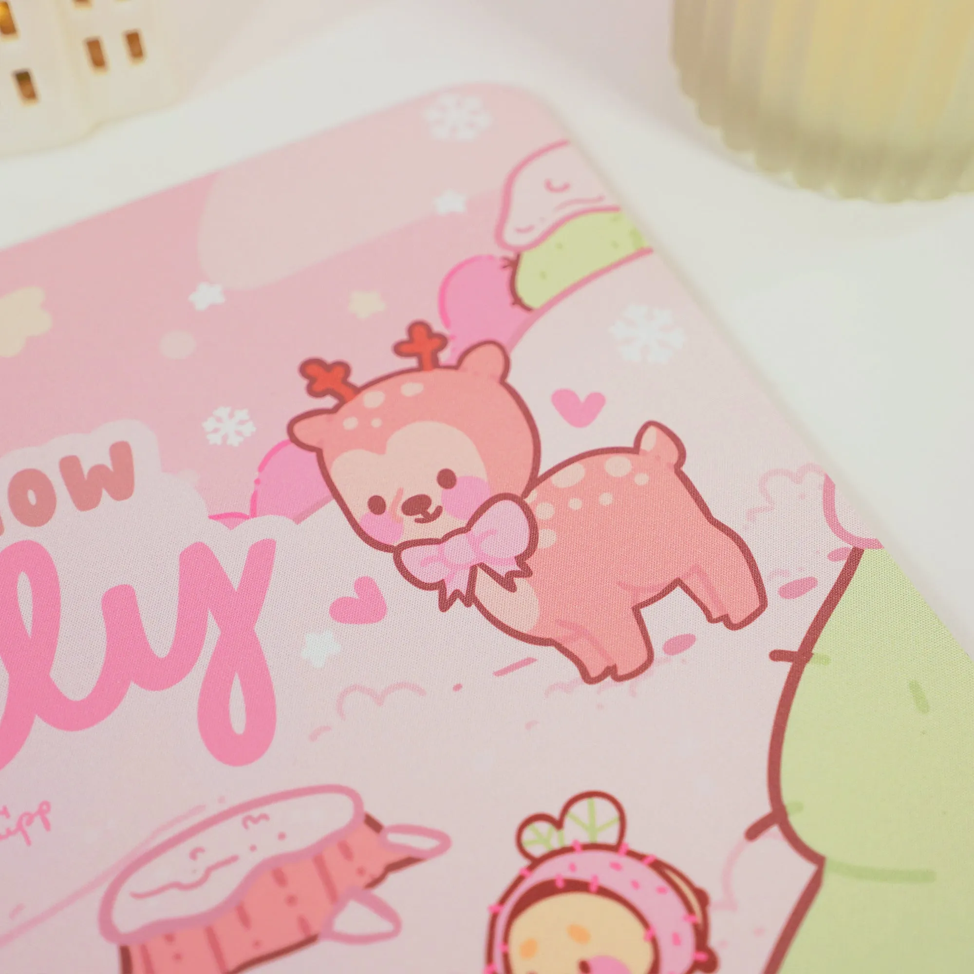 Cinnamon & Bumblebutt You're Snow Lovely Mouse Pad | Kawaii Winter Mouse Pad & Desk Decor