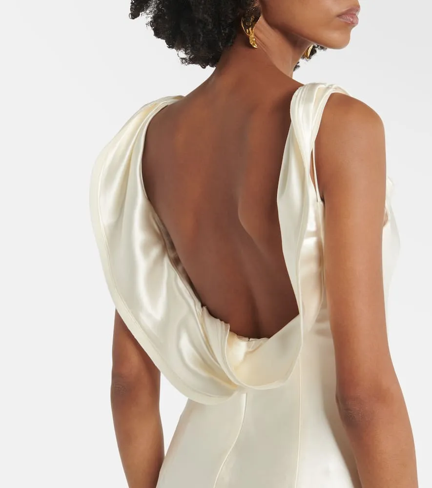Danielle Frankel Bridal Chiara draped silk and wool gown