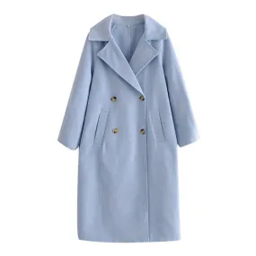 DOUBLE BREASTED WOOLEN COAT
