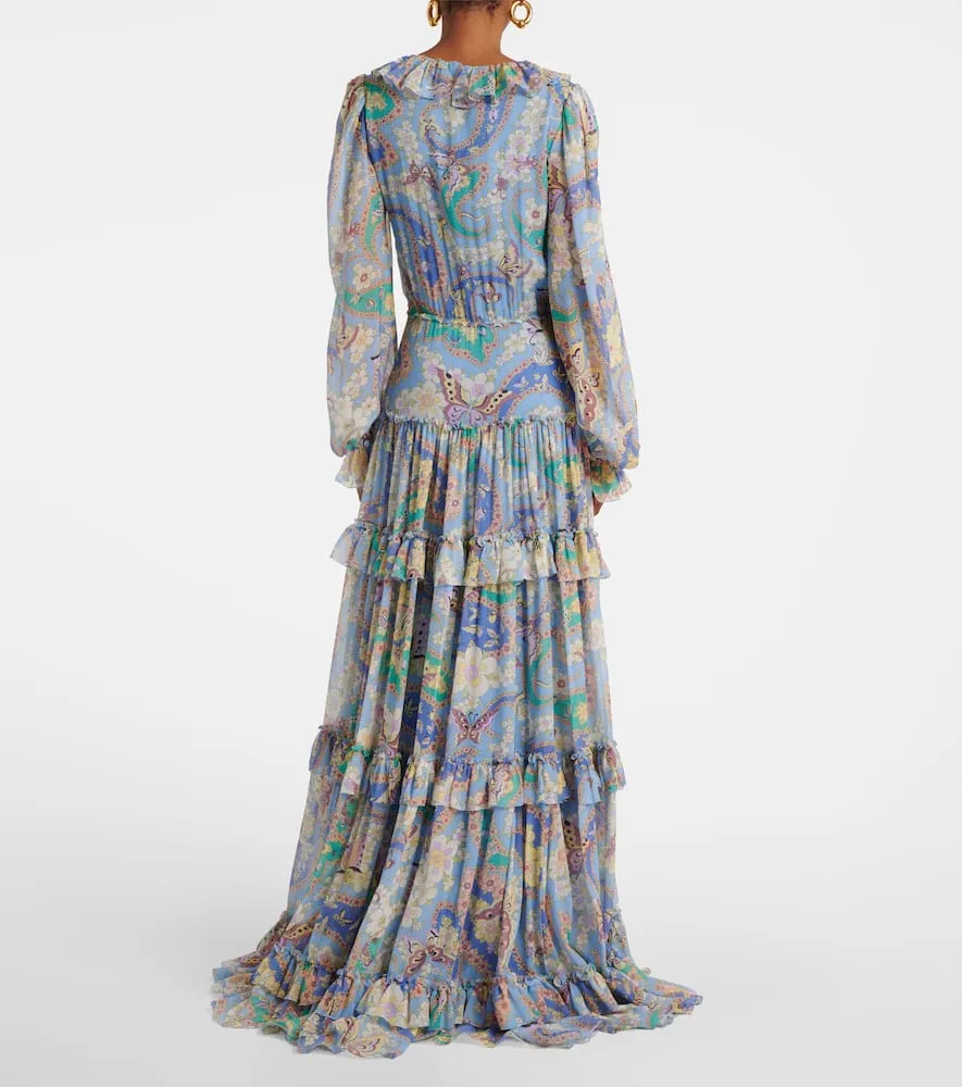 Etro Floral silk gown