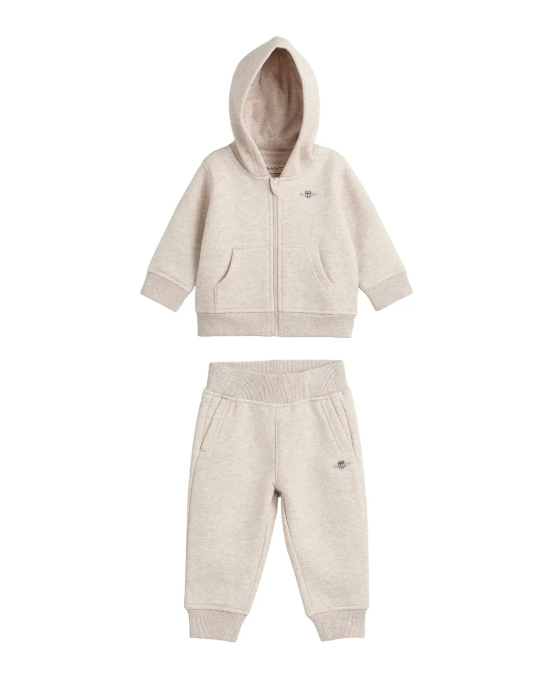 Gant - Stone marl, zip hoodie jogging suit, Baby
