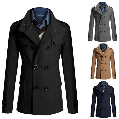 Mrmt 2024 brandneue Herren Woll mantel für Männer Lang anzug Männer Wolle Wind jacke Mann Woll mantel Oberbekleidung Freizeit kleidung