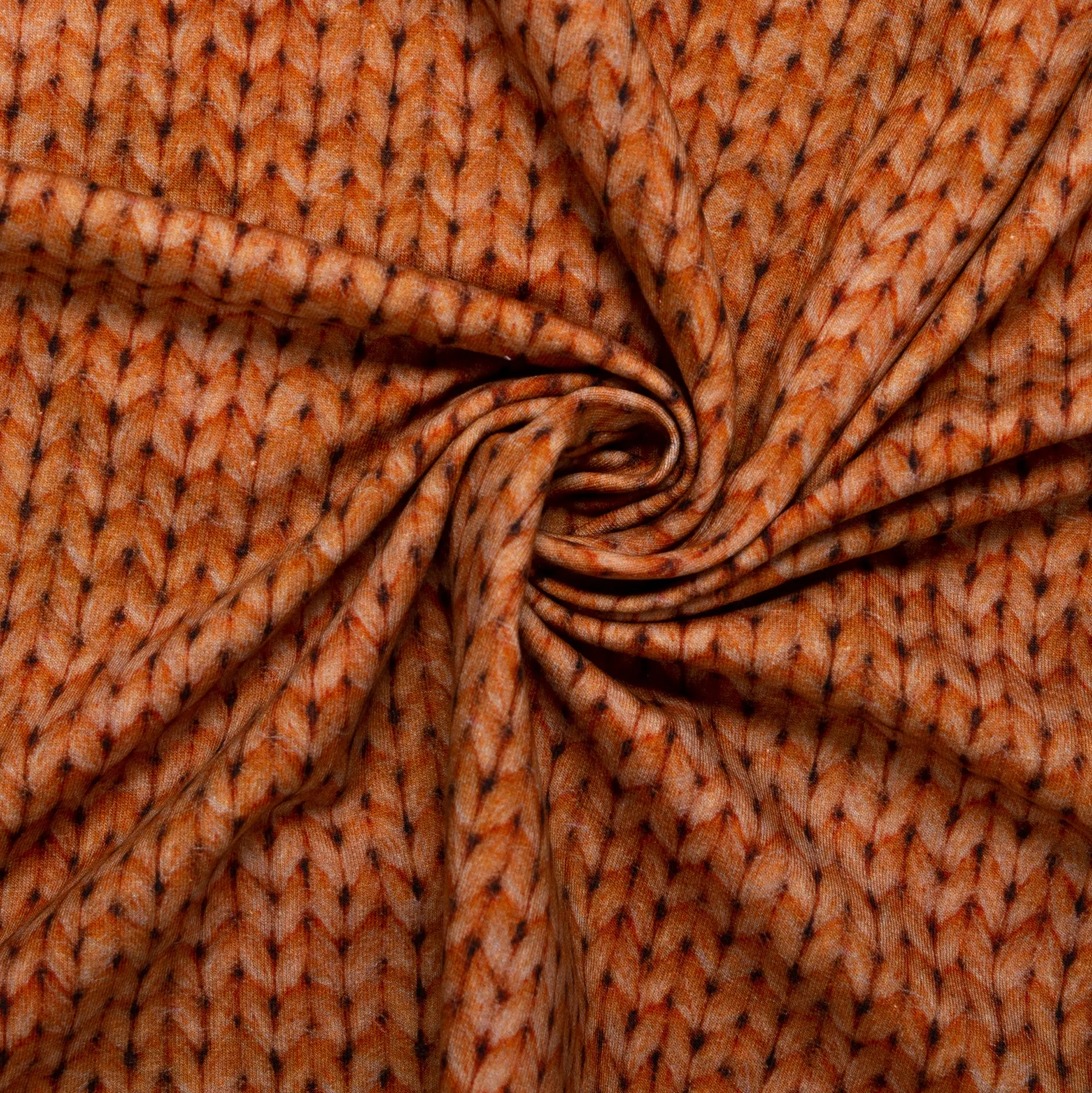 ORGANIC Printed Sweatshirt Fleece - GOTS - Knits - Bittersweet