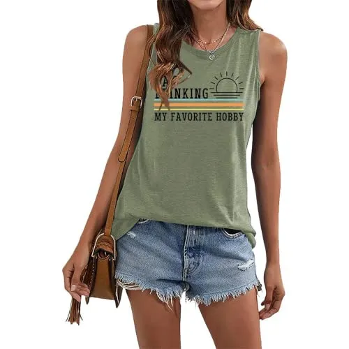 Women Day Drinking My Favorite Hobby Tank Tops