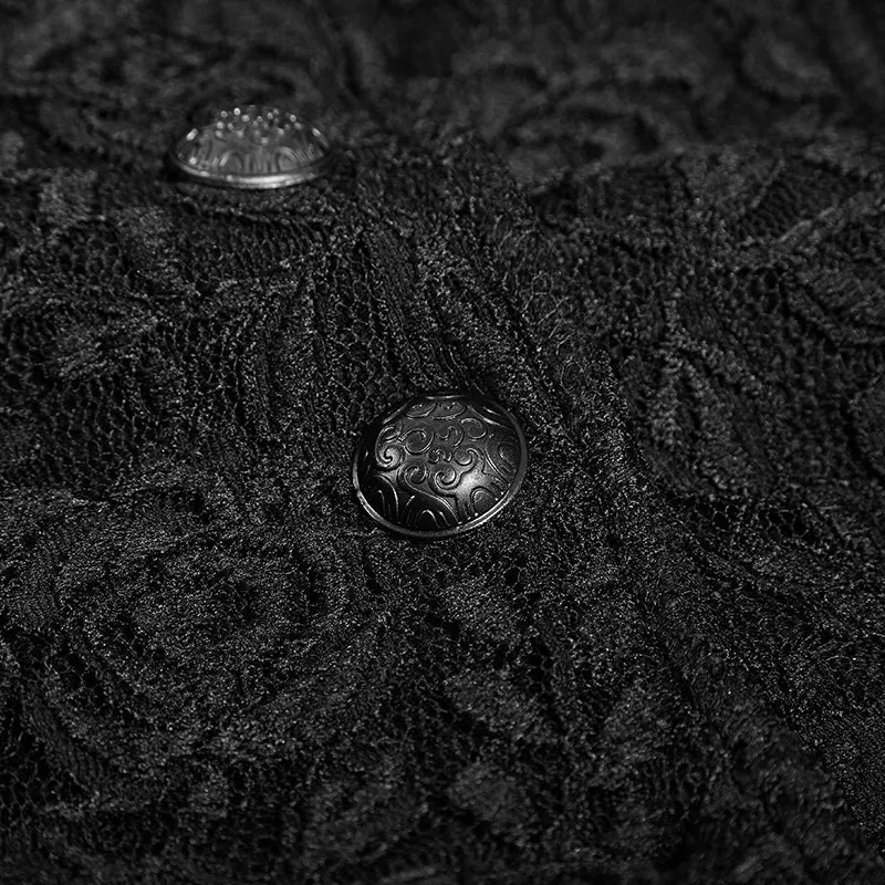 Y-682 Classical Lace Gothic Trench Coats With Perfect Stitching